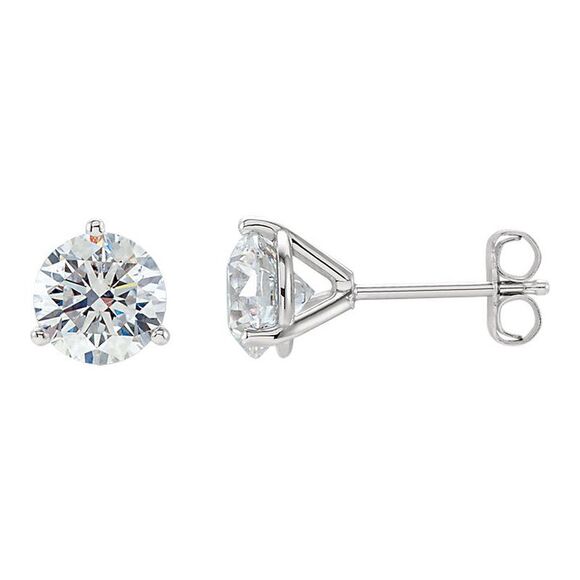 Platinum 4mm Round 1/2 CTW (G-H SI2-SI3) Diamond Stud Earrings